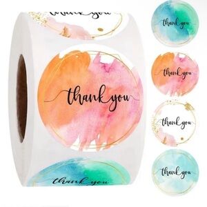 NWT 500 Thank You Stickers
